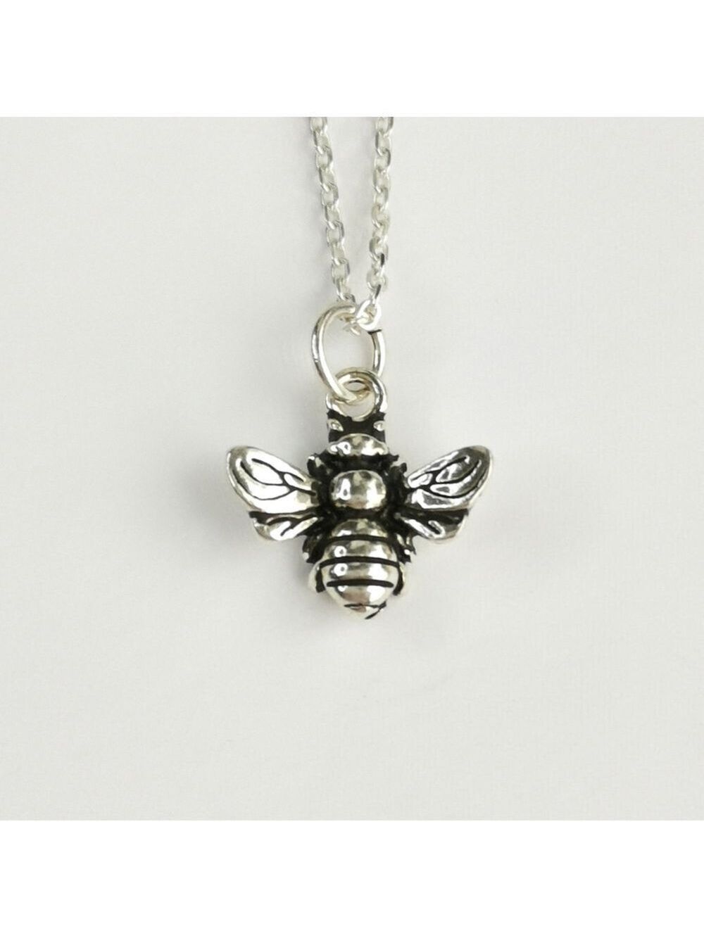 Sterling silver bumble bee pendant necklace NEW